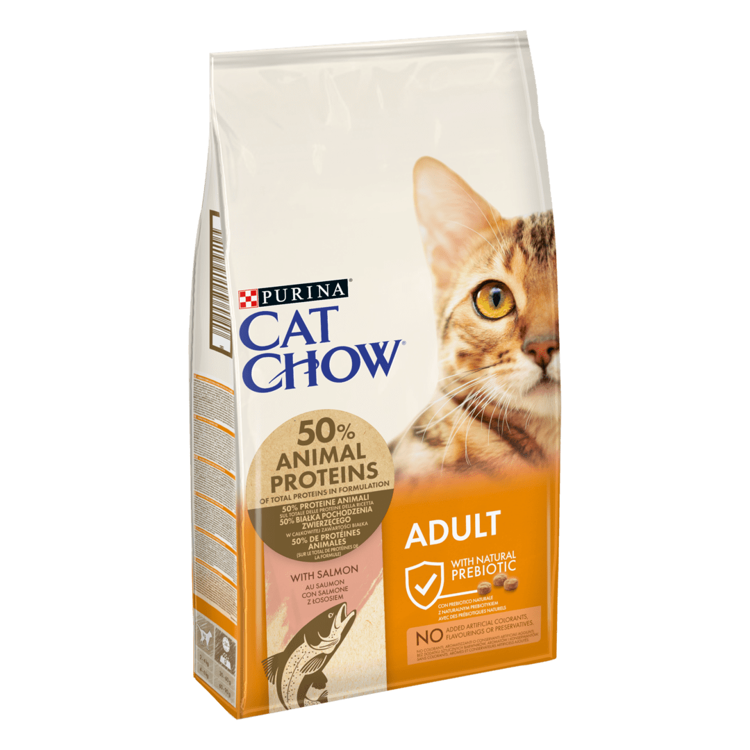 CAT CHOW Karma z łososiem dla dorosłych kotów PURINA